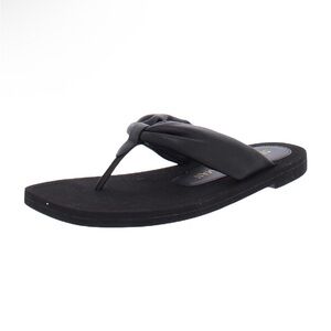 Stuart Weitzman Cassie Black Flip Flop Sandals, Size 8.5
